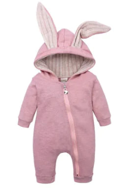 Bunny Hooded Infant Jumpsuits