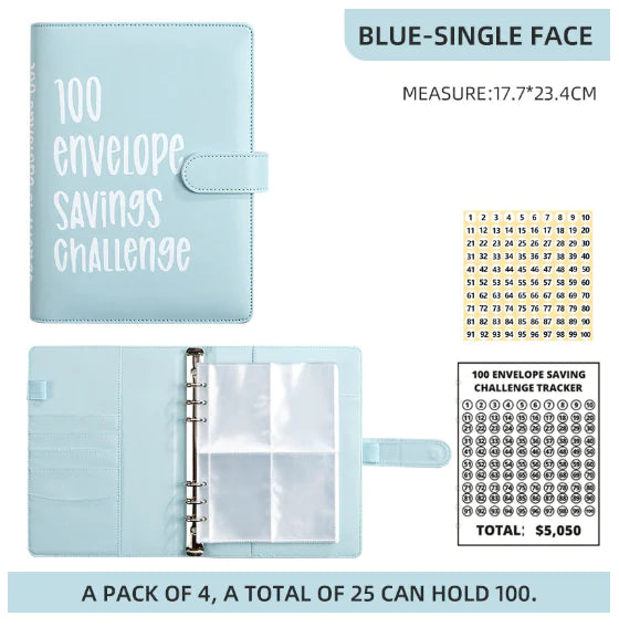 100 Envelope Savings Challenge Binder: Track & Achieve Your Financial Goals