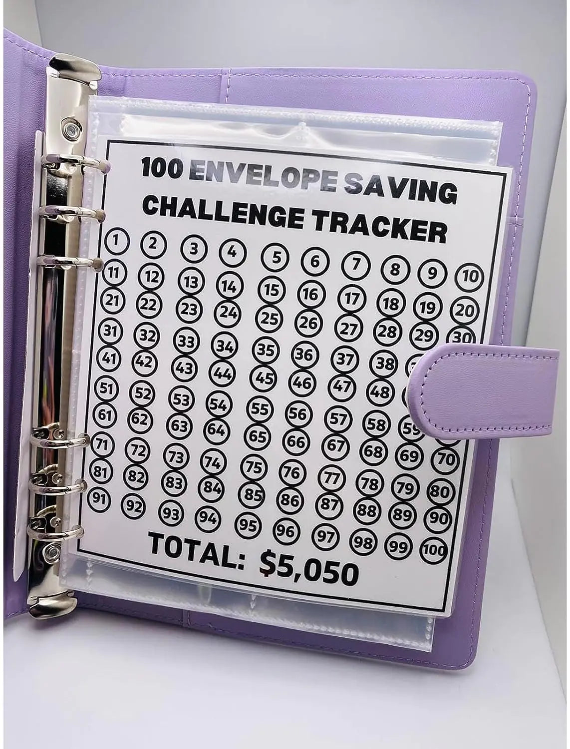 100 Envelope Savings Challenge Binder: Track & Achieve Your Financial Goals