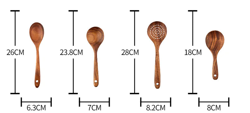 Elegant Teak Serving Set